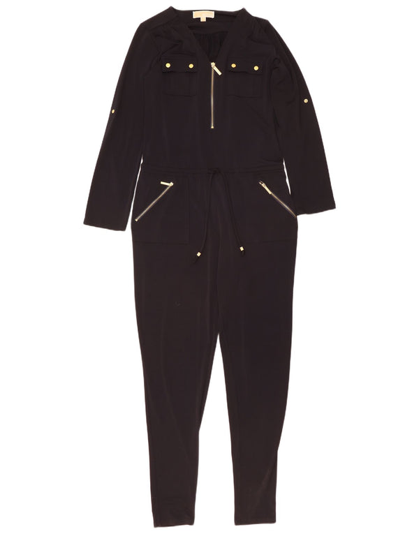 Michael Kors Dame Langærmet Jumpsuit UK 10 Lille Sort