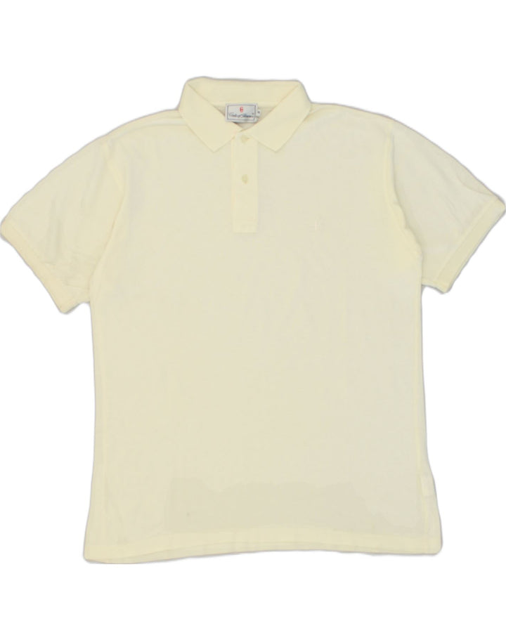 CONTE OF FLORENCE Mens Polo Shirt Medium Yellow Cotton | Vintage Conte of Florence | Thrift | Second-Hand Conte of Florence | Used Clothing | Messina Hembry 