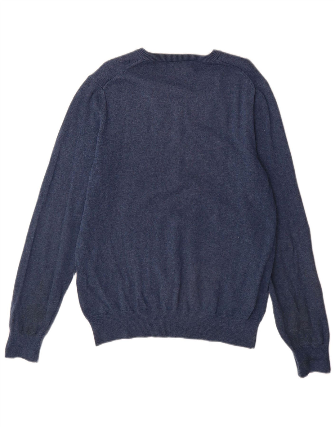 Marks & Spencer Herre V-hals sweater mellemblå bomuld