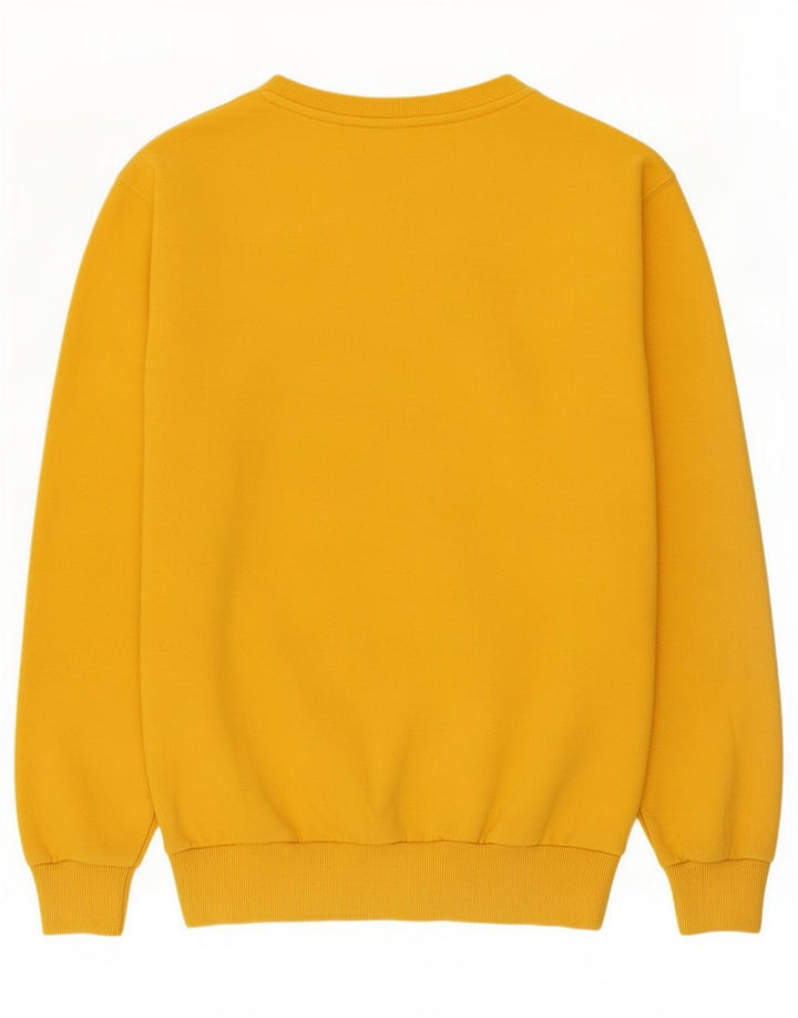 Ellesse Dame Grafisk Oversized Sweatshirt Jumper UK 10 Lille Gul
