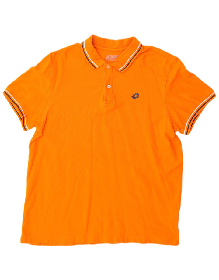 LOTTO Poloshirt til mænd XL Orange Bomuld