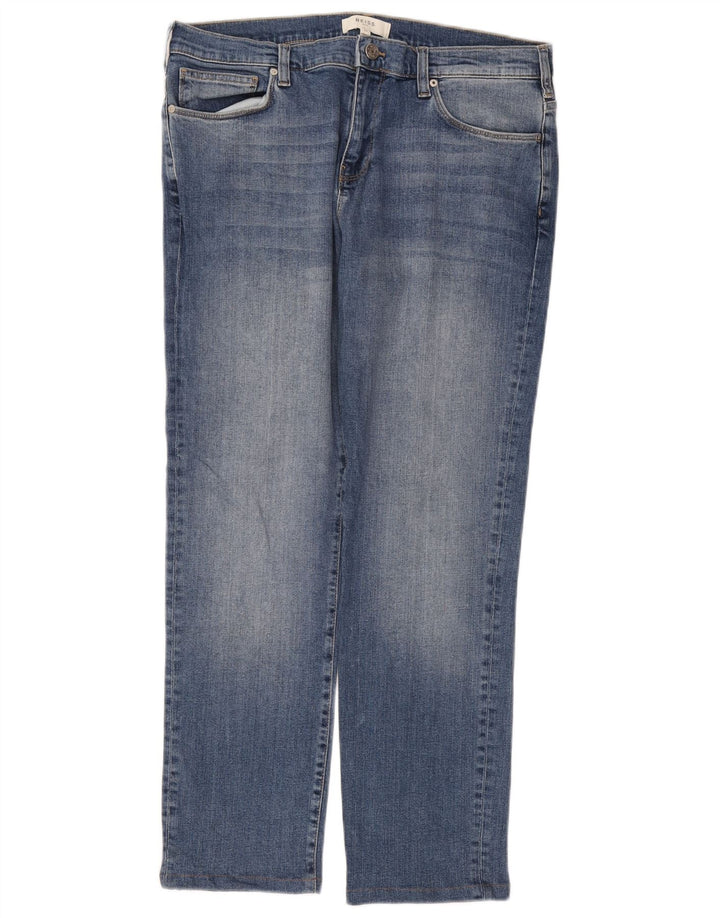 Reiss Straight Jeans til mænd W34 L28 blå bomuld