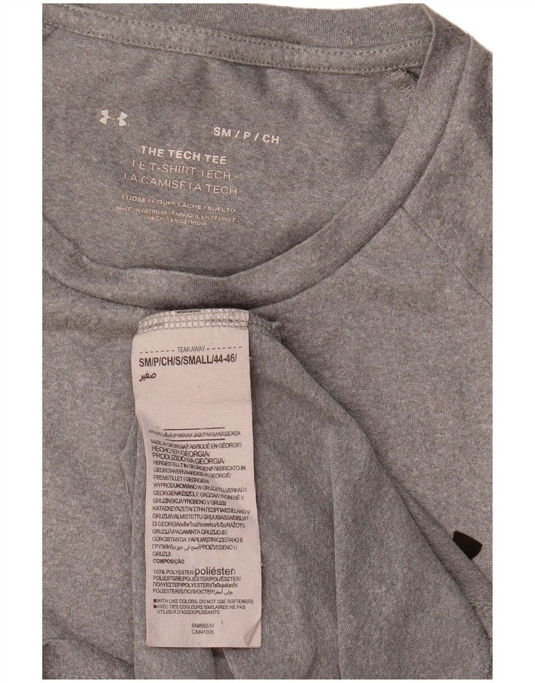 Under Armour Herre Loose Fit T-Shirt Top Lille Grå Polyester