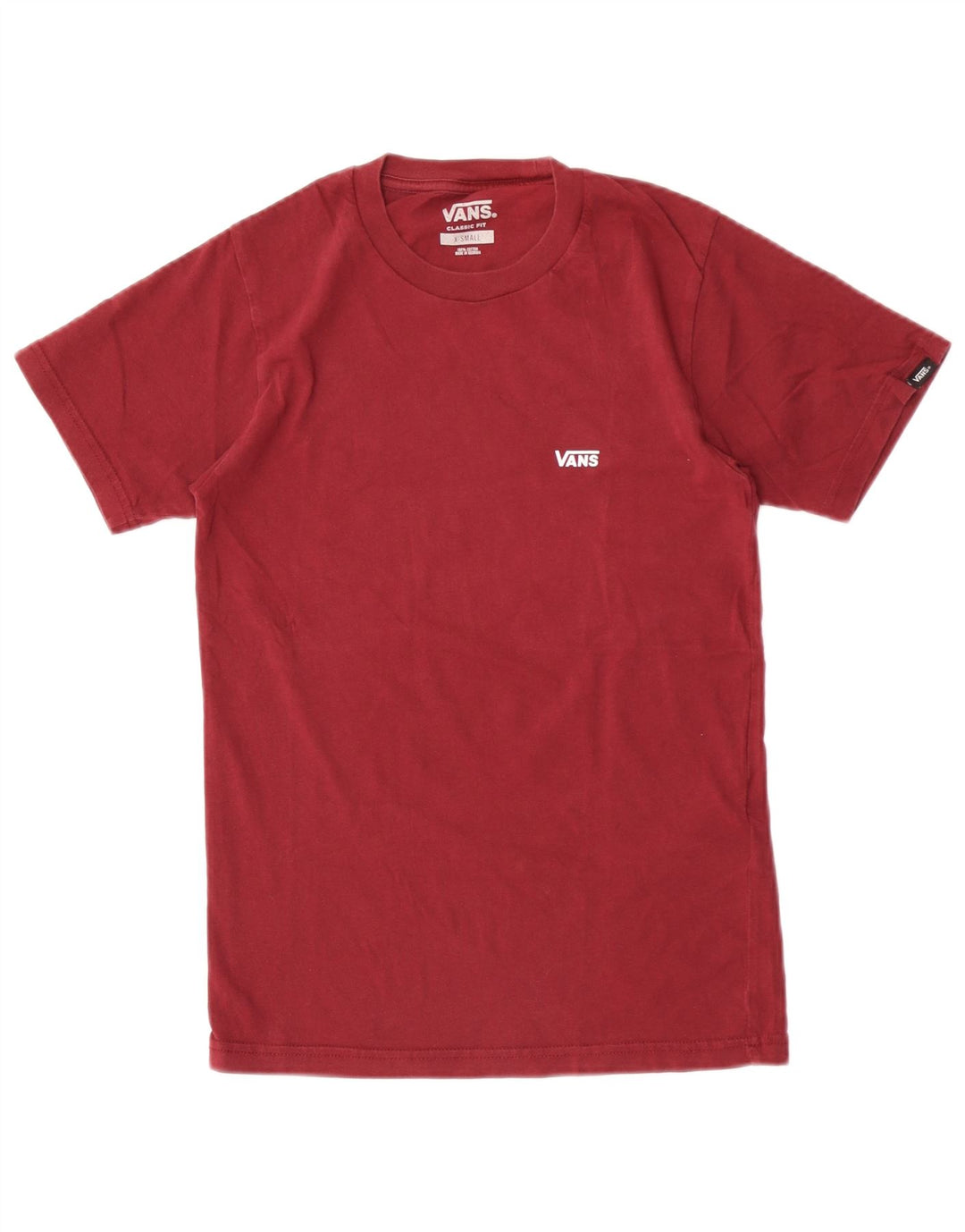 Vans Herre Classic Fit T-shirt Top XS rødbrun bomuld