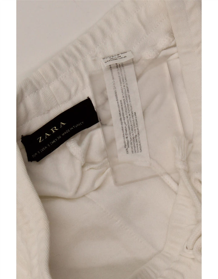 Zara Herre Sportshorts Små hvide Bomuld