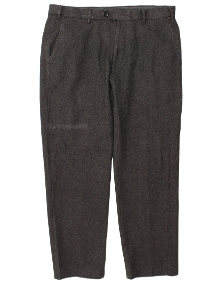Marks & Spencer Herre Regular Fit Casual Bukser W34 L29 Grå Polyester