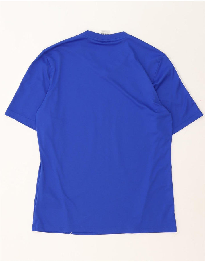 Adidas Herre Climalite grafisk T-shirt top mellemblå polyester