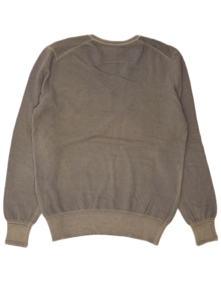 Playlife Herre V-hals sweater Stor grå uld