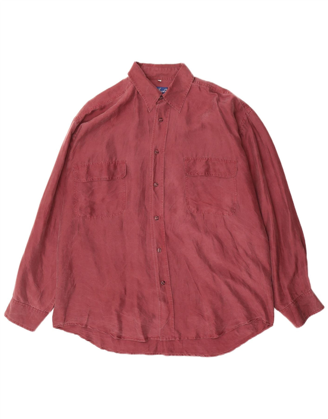 Vintage herreskjorte stor bordeaux silke