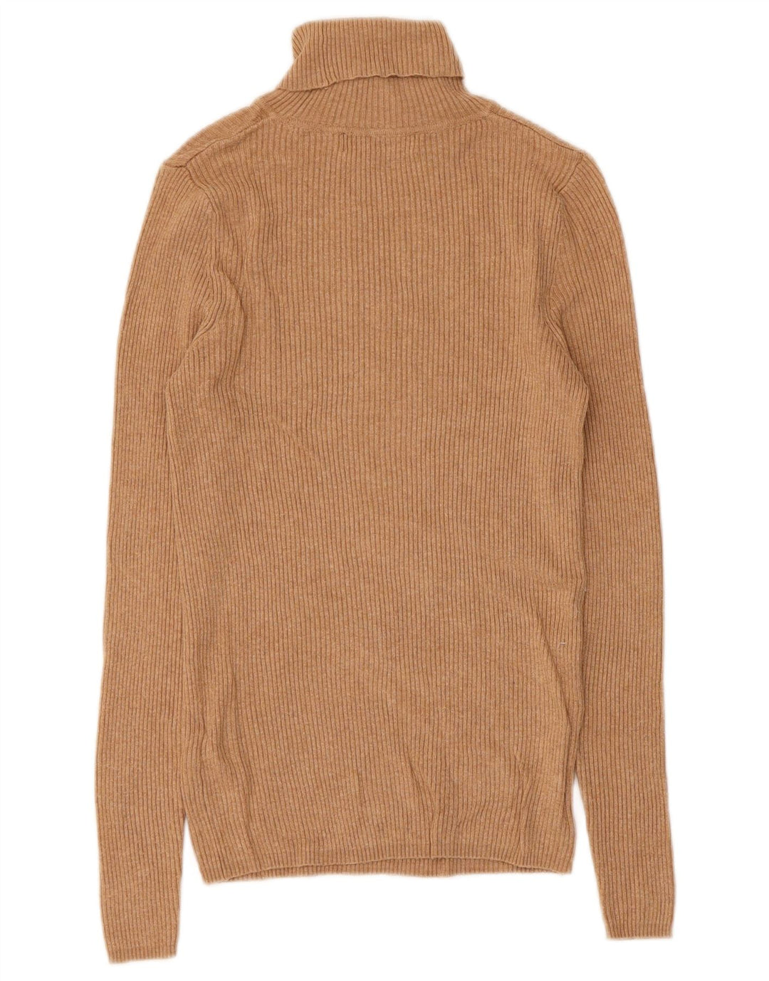 Marks & Spencer Dame Rullehals sweater UK 10 Small Brown Viscose