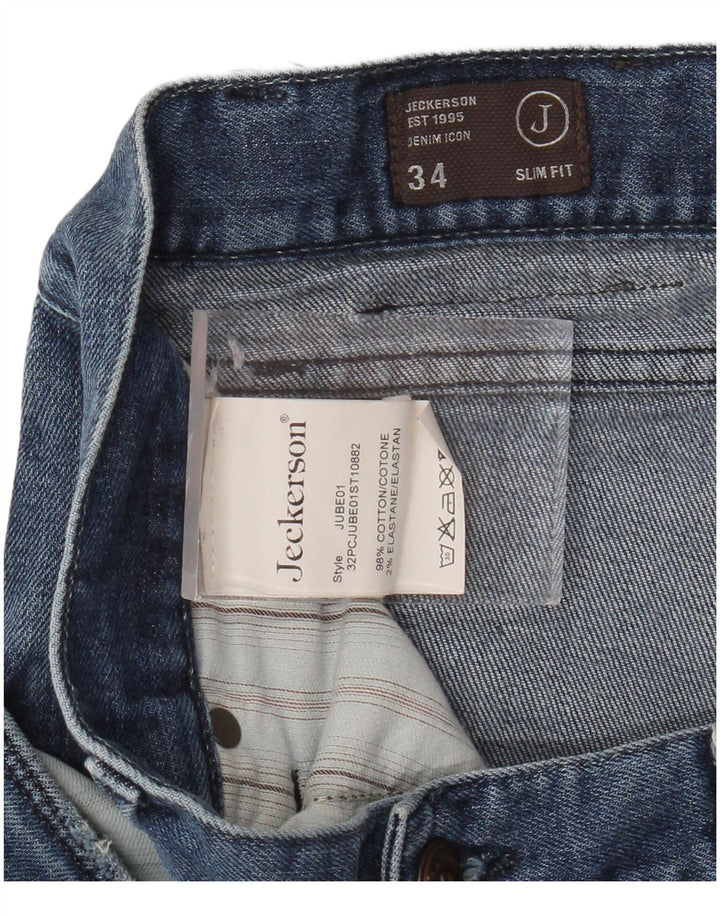 JECKERSON Herre denimshorts W34 store blå bomuld