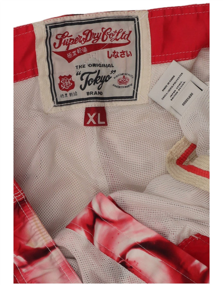 Superdry Grafiske svømmeshorts til mænd XL Pink Floral Polyester