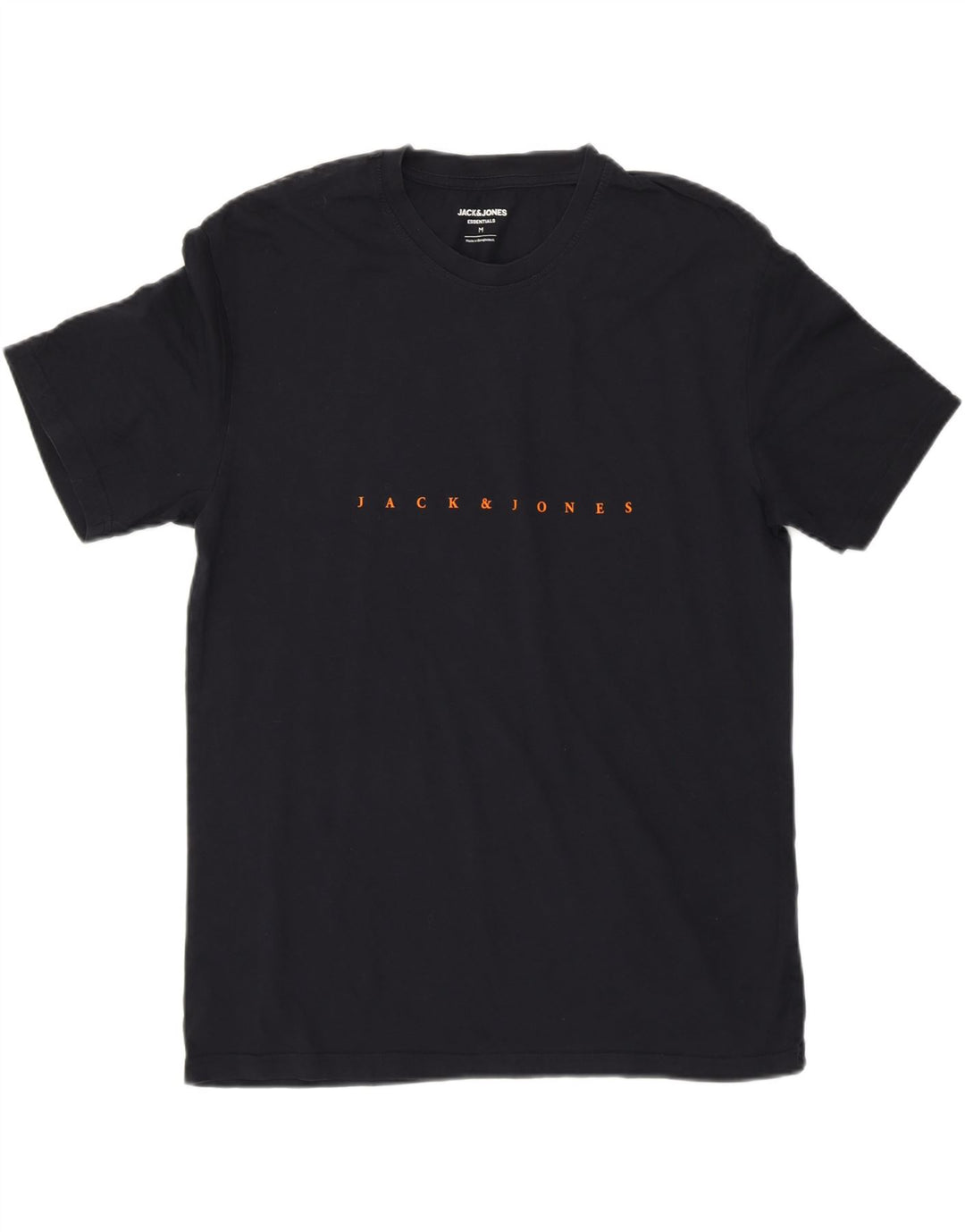 JACK & JONES Mens Graphic T-Shirt Top Medium Black Cotton Vintage Jack & Jones and Second-Hand Jack & Jones from Messina Hembry 