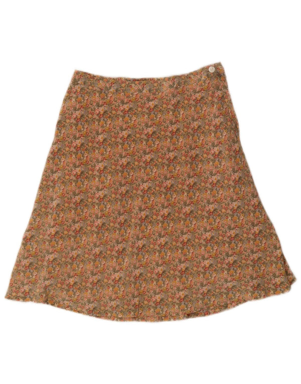 Balloon Womens A-Line Skirt EU 38 Medium W28  Multicoloured Floral Silk