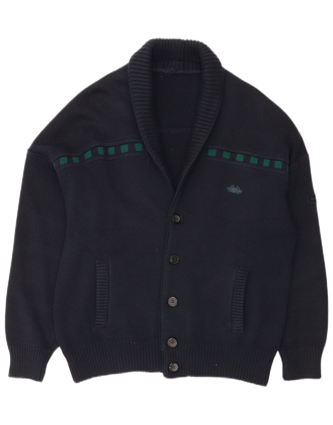 Il Granchio Herre Cardigan Sweater Medium Navy Blue