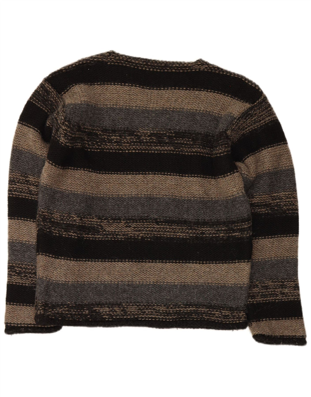 Carrera herre v-hals sweater stor flerfarvet stribet akryl