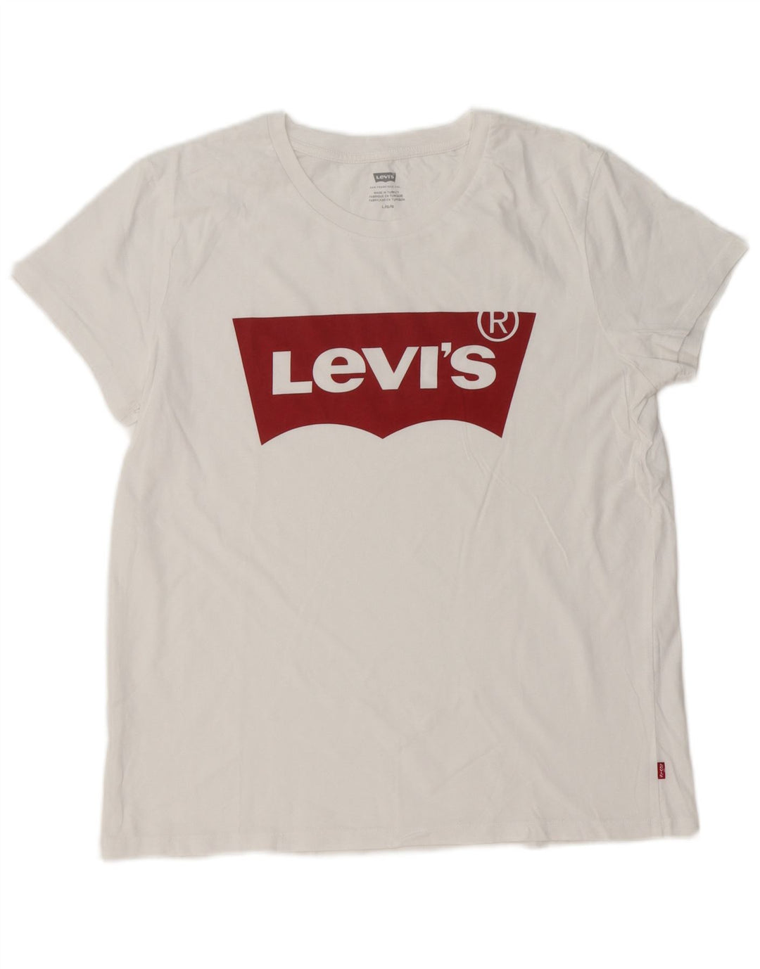 Levi's Dame Grafisk T-Shirt Top UK 16 Large White