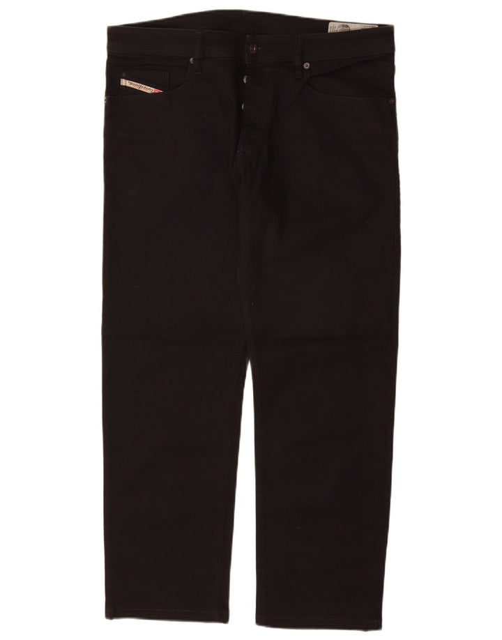 Diesel Straight Jeans til mænd W34 L29 Sort bomuld