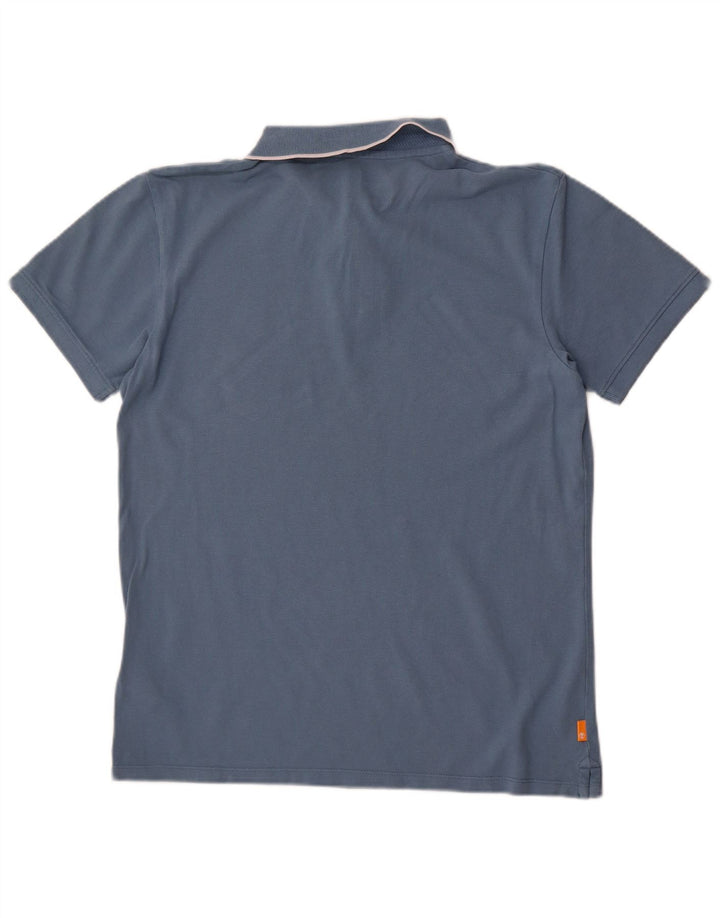 Timberland Herre Slim Fit Polo Shirt Medium Blue Bomuld