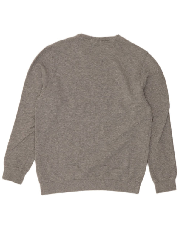 Fila Herre Grafisk Sweatshirt Jumper Stor Grå Colourblock Bomuld