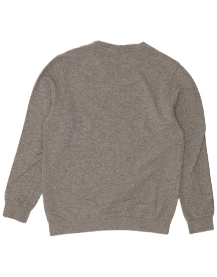 Fila Herre Grafisk Sweatshirt Jumper Stor Grå Colourblock Bomuld