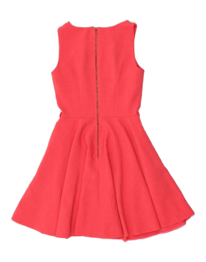 CLOSET Womens Sleeveless A-Line Dress UK 10 Small Pink Polyester Vintage CLOSET and Second-Hand CLOSET from Messina Hembry 