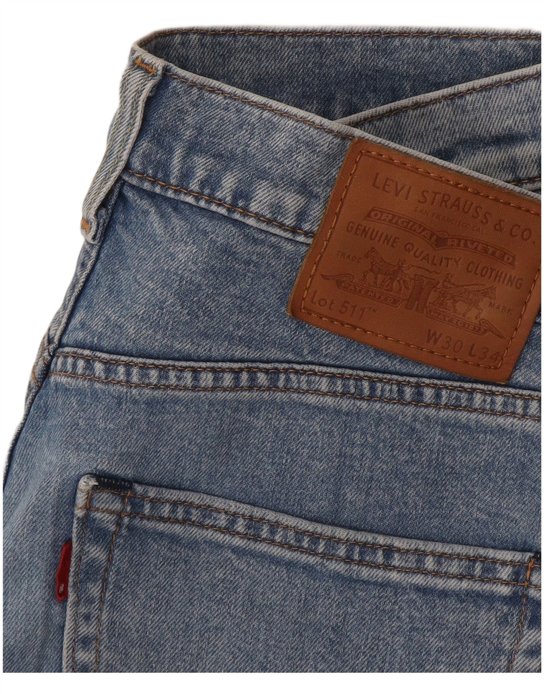 Levi's Herre 511 Distressed Slim Jeans W30 L34 Blå