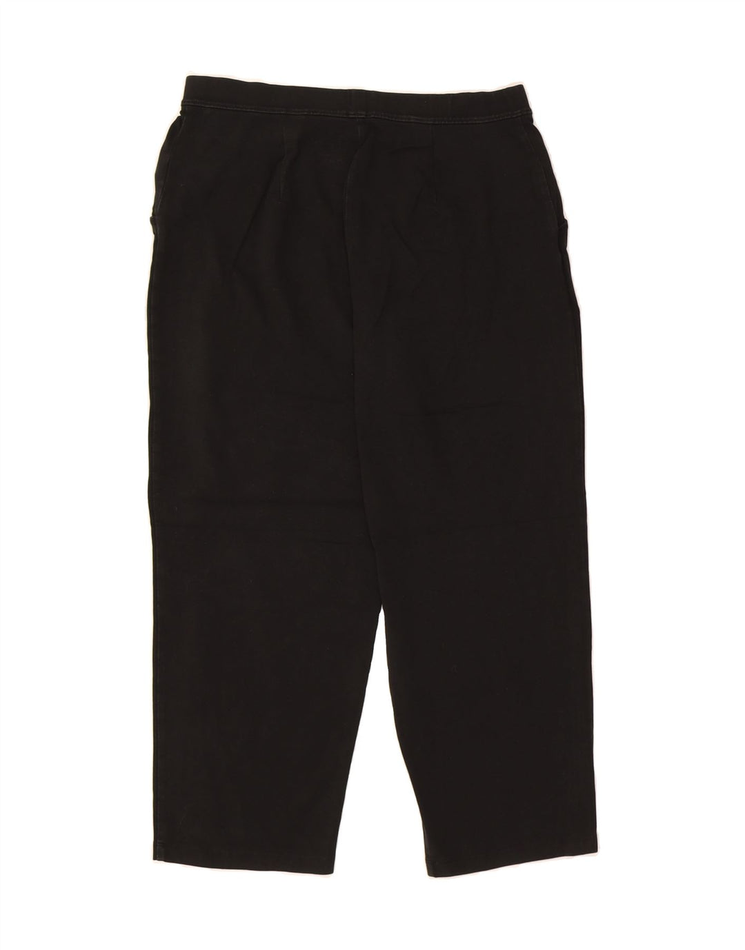 L.L.BEAN Womens Straight Cropped Trousers Medium W30 L23  Black Cotton Vintage L.L.Bean and Second-Hand L.L.Bean from Messina Hembry 
