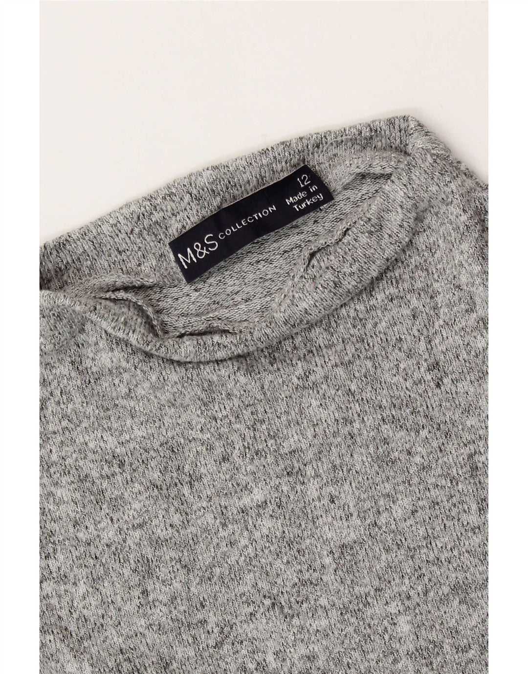 Marks & Spencer T-shirt top til kvinder UK 12 Medium Grå Flecked