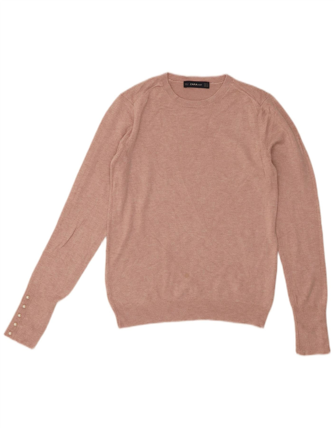 Zara Dame sweater med rund hals DK 12 Medium Pink Viscose
