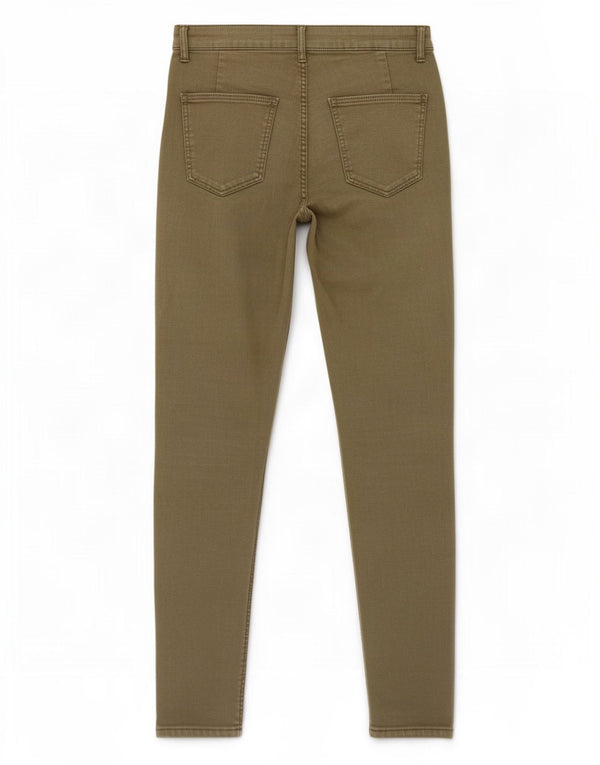Zara Dame Skinny Jeans EU 38 Small W28 L27 Khaki Bomuld