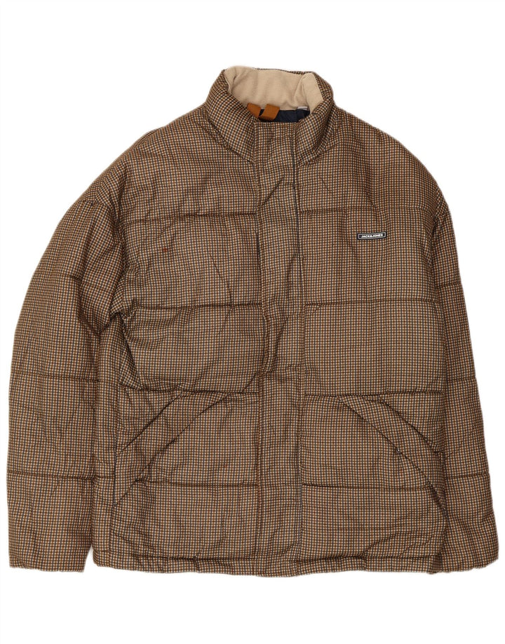Jack & Jones Polstret herrejakke UK 36 Lille brun ternet polyester