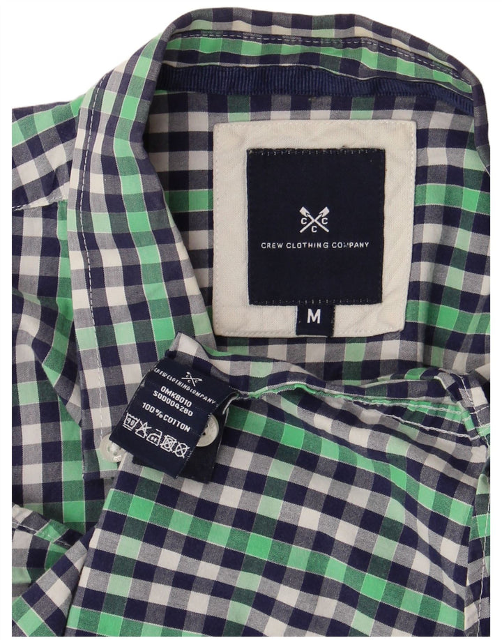 CREW CLOTHING Herre kortærmet skjorte Medium Multicolored Gingham Cotton