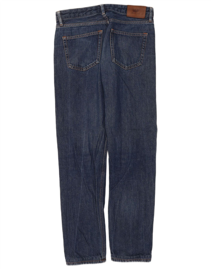 MASSIMO DUTTI Straight Jeans til mænd EU 38 Small W30 L30 Blue Cotton