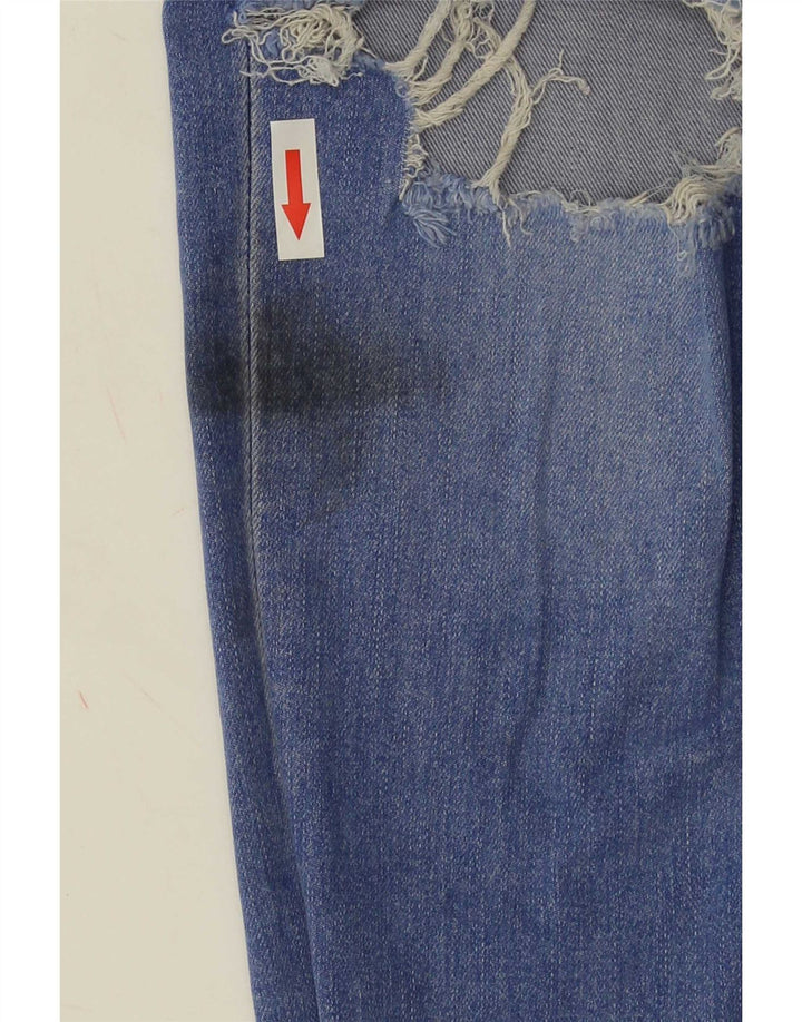 Lee Kvinders Distressed Skinny Jeans W36 L30 Blå Bomuld