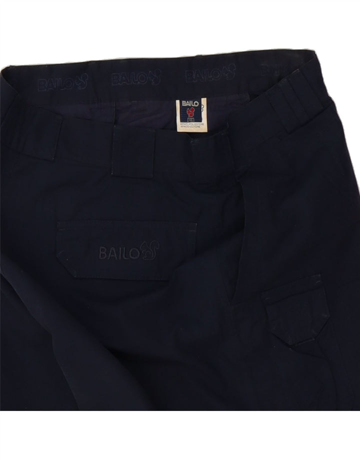 BAILO Womens High Waist Cargo Shorts IT 46 Large W28 Navy Blue Polyester Vintage Bailo and Second-Hand Bailo from Messina Hembry 