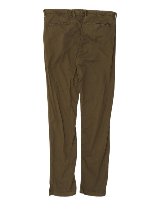 Hugo Boss Herre Slim Chino Bukser EU 48 Medium W34 L32 Khaki Bomuld