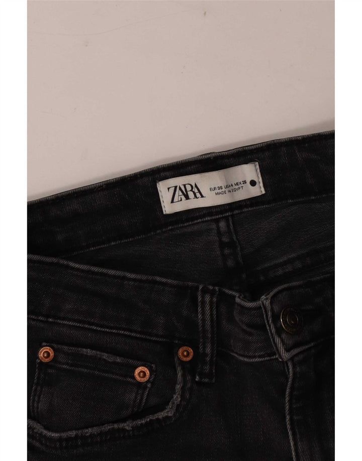 Zara Dame Slim Jeans EU 36 XS W26 L26 Sort