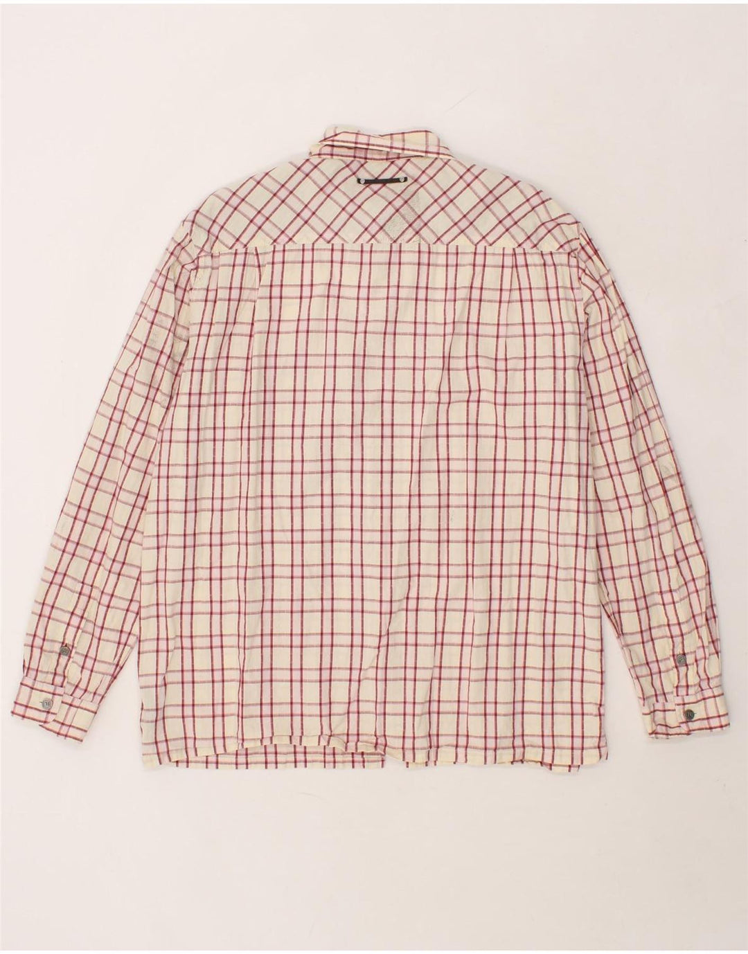 FILA Mens Shirt Medium Red Check Cotton Vintage Fila and Second-Hand Fila from Messina Hembry 