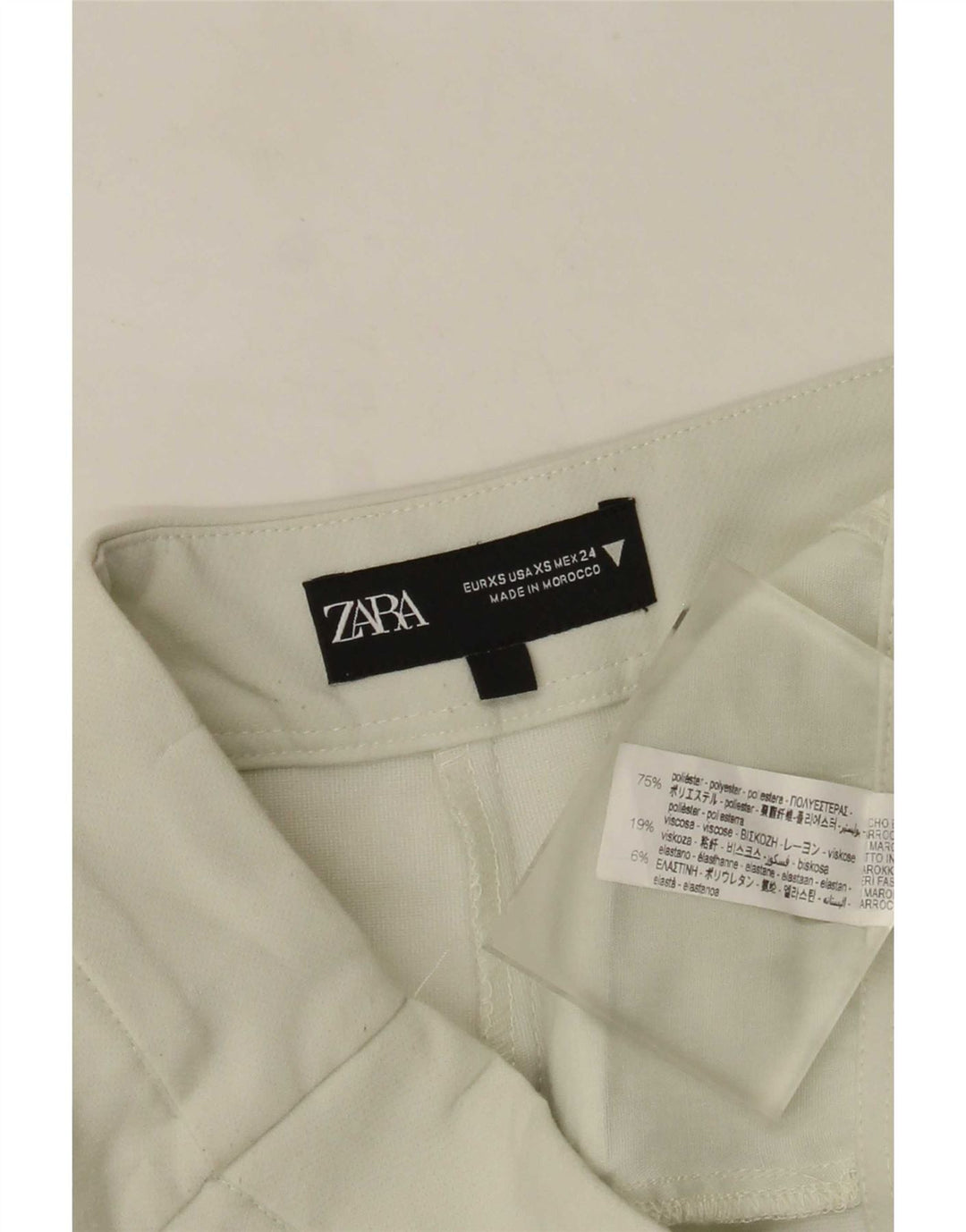 Zara Dame Skort Hot Pants XS W25 Grøn Polyester