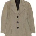 Tenax Dame 3-knaps blazerjakke IT 40 Lille beige stribet acetat