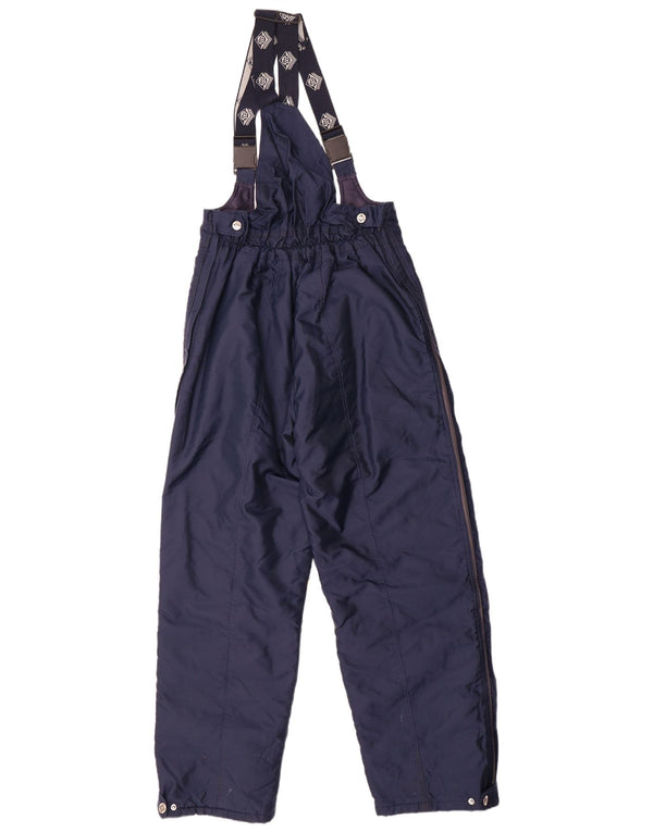 Vintage Herre Dungarees Skibukser XL Navy Blue Colourblock Polyamid