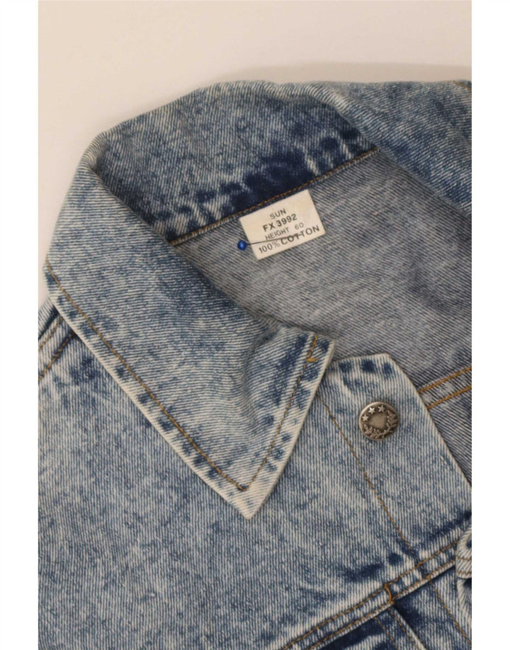 Vintage denimjakke til drenge 11-12 år blå bomuld