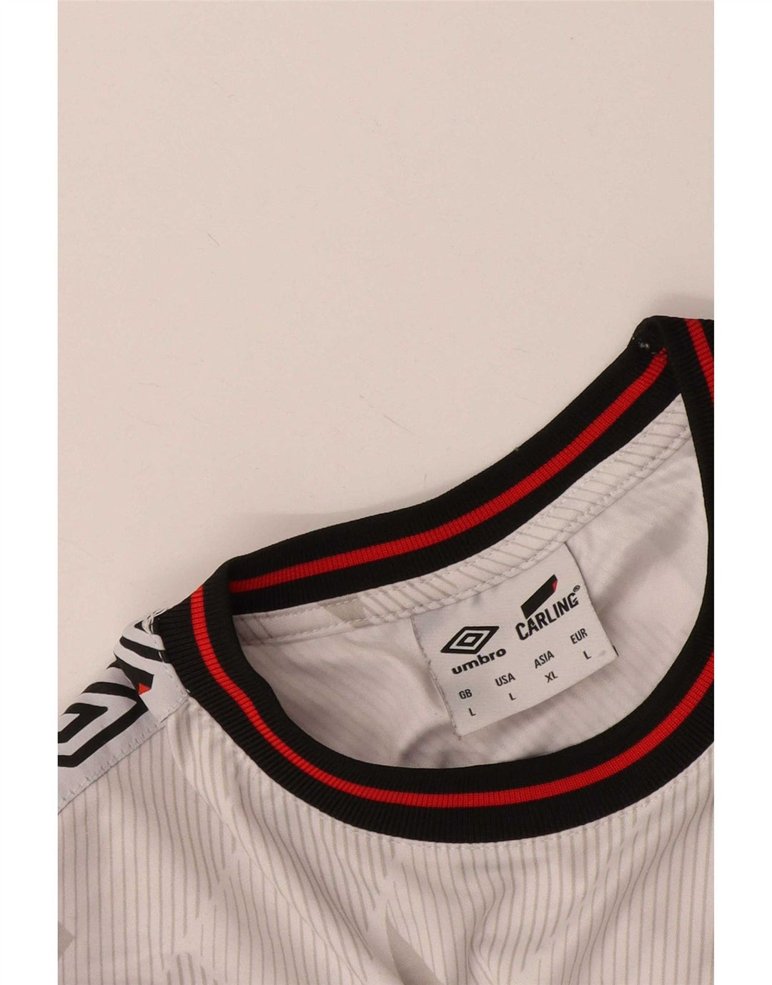 Umbro Herre Grafisk T-Shirt Top Stor Hvid Geometrisk