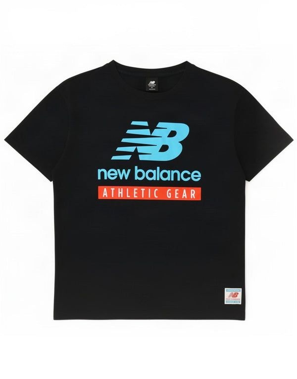 New Balance Herre grafisk T-shirt Top Medium Sort Bomuld