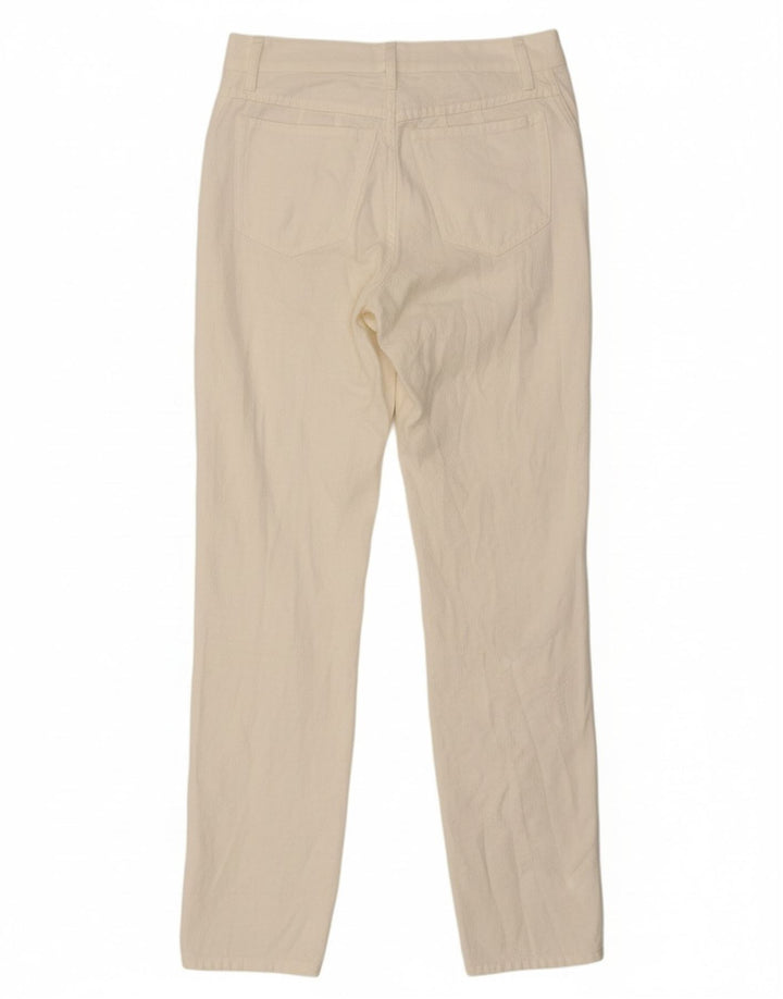 ROCCOBAROCCO Womens Slim Casual Trousers IT 44 Medium W28 L31 White Cotton