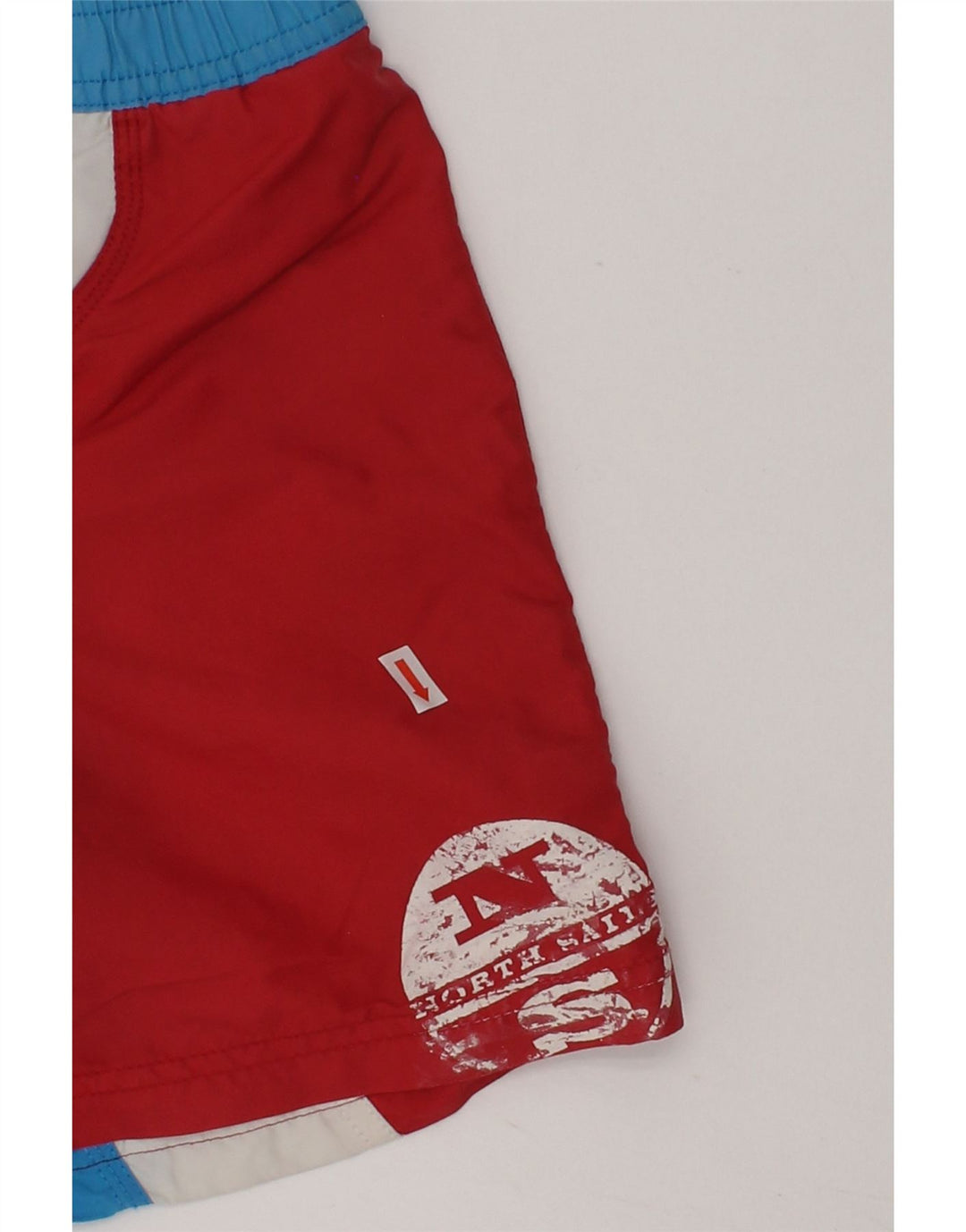 NORTH SAILS Boys Graphic Swimming Shorts 7-8 Years Blue Colourblock | Vintage North Sails | Thrift | Second-Hand North Sails | Used Clothing | Messina Hembry 