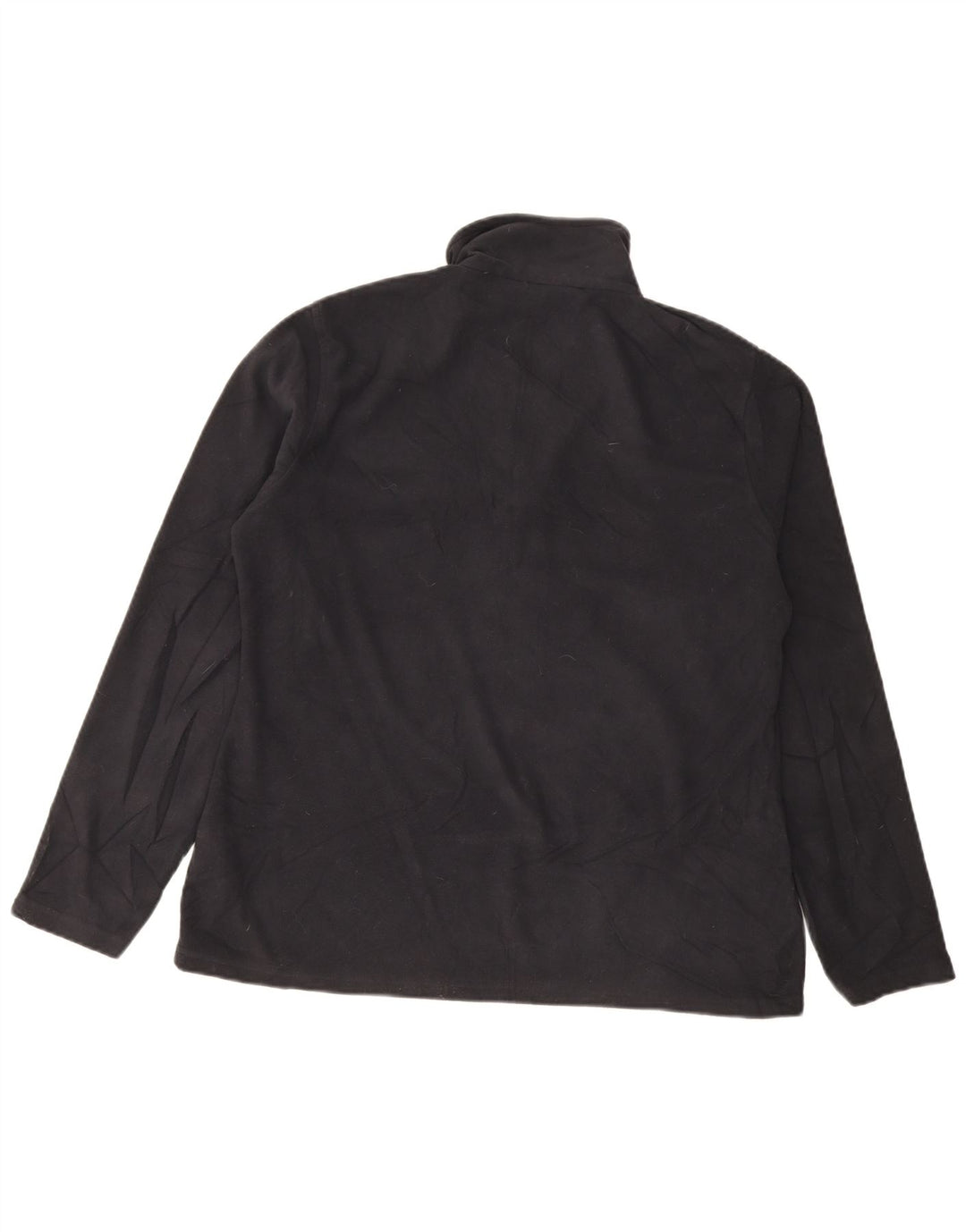 Warehouse Dame Zip Neck Fleece Jumper UK 16 Large Black Polyester