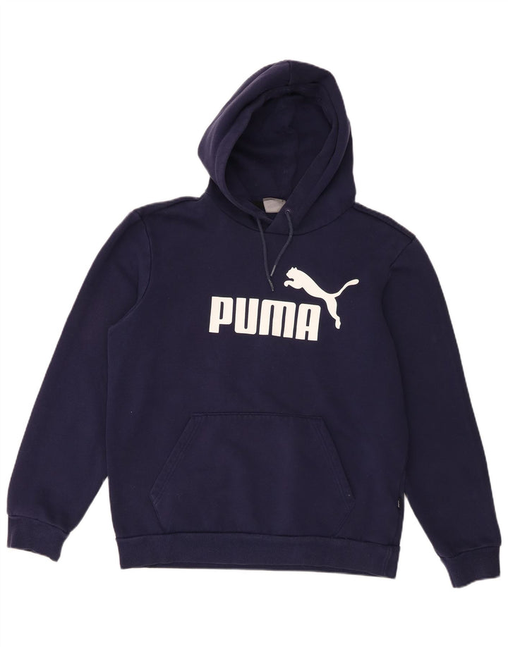 Puma Herre grafisk hættetrøje Jumper Medium Navyblå Bomuld