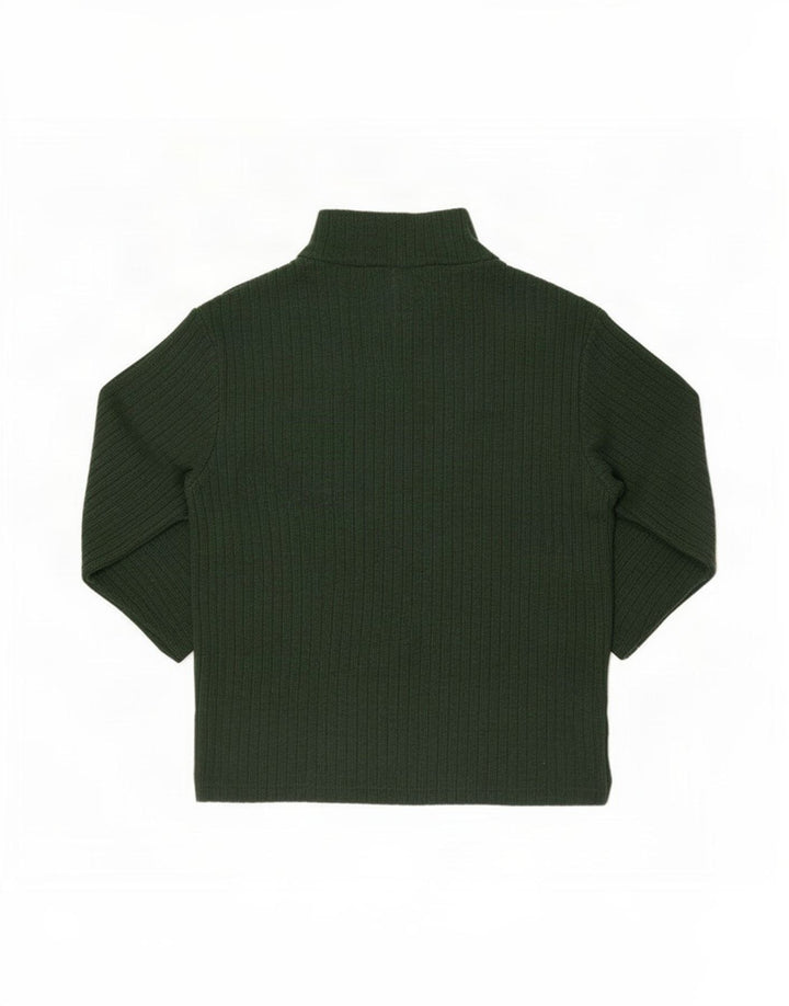 Zara Womens Crop Bluse Top UK 8 Small Green Viscose